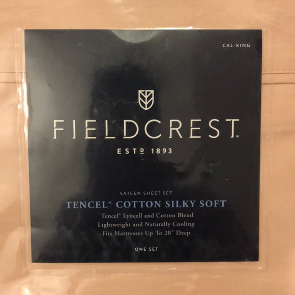 Fieldcrest Tencel Cotton Pink Sheets Cal King NIB - Picture 4 of 5